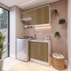 Lavadero Kappesberg 140cm MDF Con Aéreos Blanco y Marrón