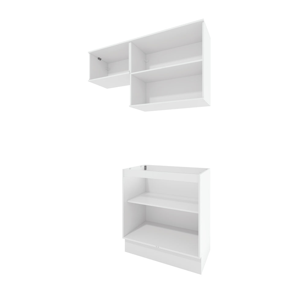 Lavadero Kappesberg 140cm MDF Con Aéreos Blanco y Marrón
