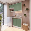 Lavadero Kappesberg 140cm MDF Con Aéreos Blanco y Verde
