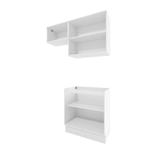 Lavadero Kappesberg 140cm MDF Con Aéreos Blanco y Verde