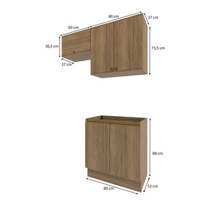 Lavadero Kappesberg 140cm MDF Con Aéreos Marrón