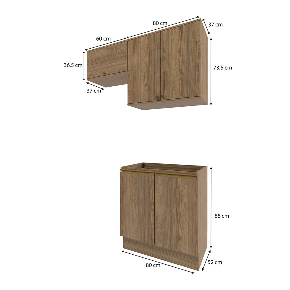 Lavadero Kappesberg 140cm MDF Con Aéreos Marrón