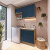Lavadero Kappesberg 140cm MDF Con Aéreos Marrón y Azul