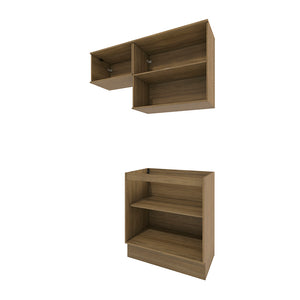 Lavadero Kappesberg 140cm MDF Con Aéreos Marrón y Blanco