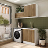 Lavadero Kappesberg 160cm MDF Con Aéreos Blanco y Marrón