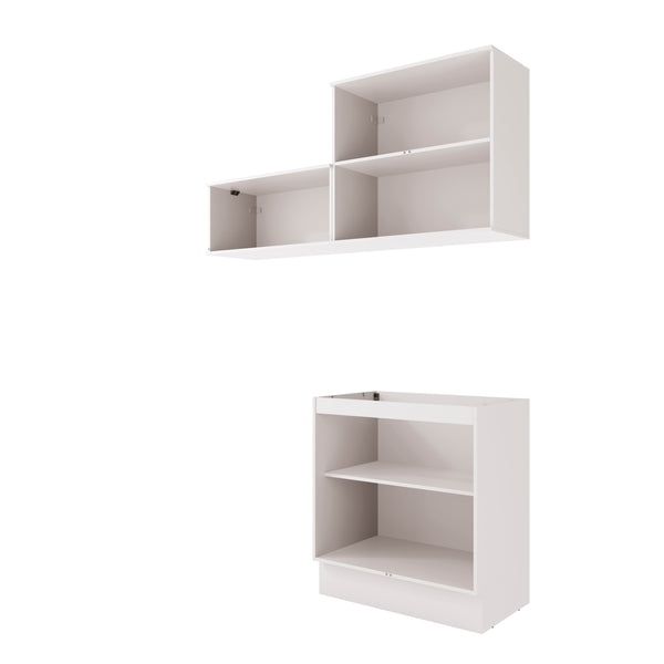 Lavadero Kappesberg 160cm MDF Con Aéreos Blanco y Marrón