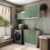 Lavadero Kappesberg 160cm MDF Con Aéreos Blanco y Verde