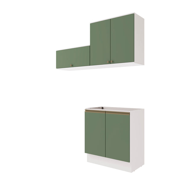 Lavadero Kappesberg 160cm MDF Con Aéreos Blanco y Verde