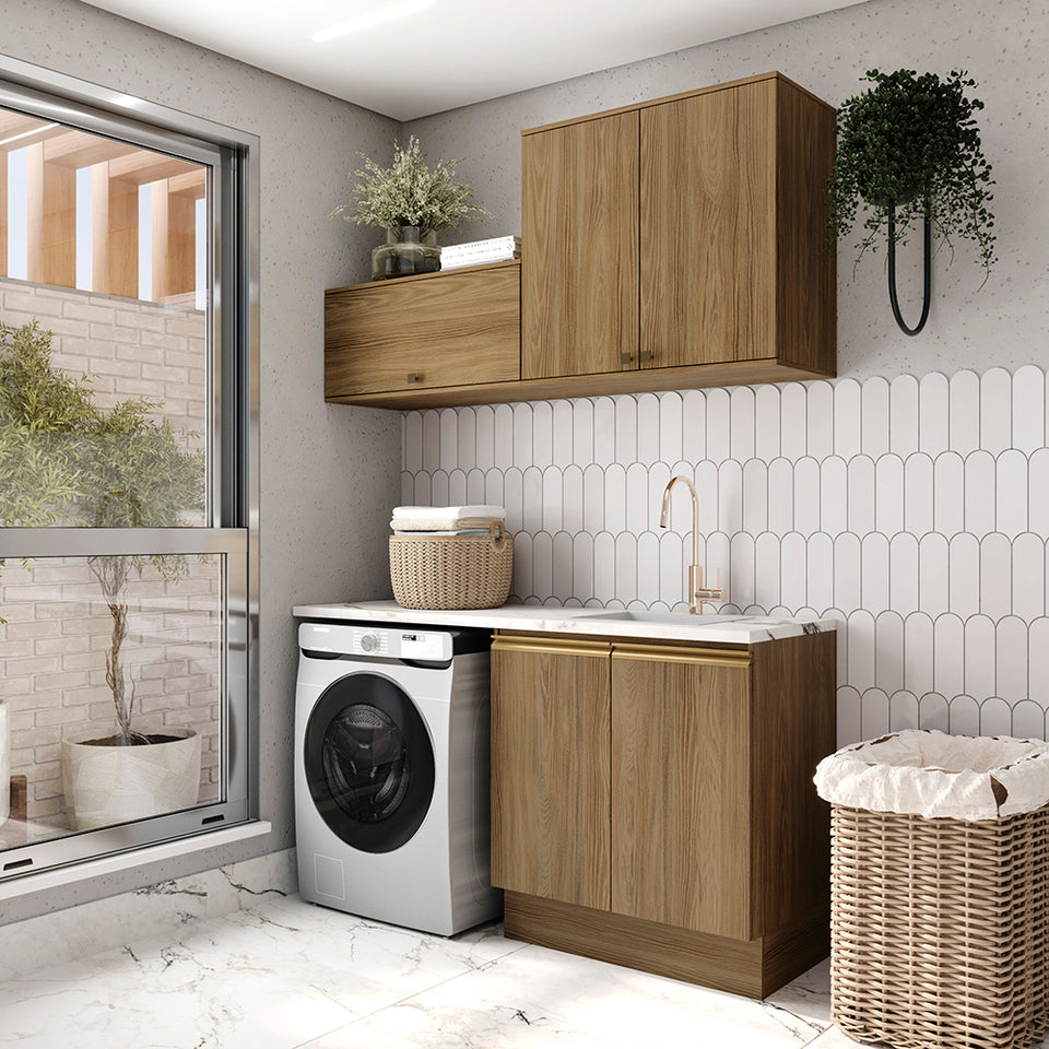 Lavadero Kappesberg 160cm MDF Con Aéreos Marrón