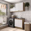 Lavadero Kappesberg 160cm MDF Con Aéreos Marrón y Blanco
