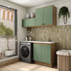 Lavadero Kappesberg 160cm MDF Con Aéreos Marrón y Verde