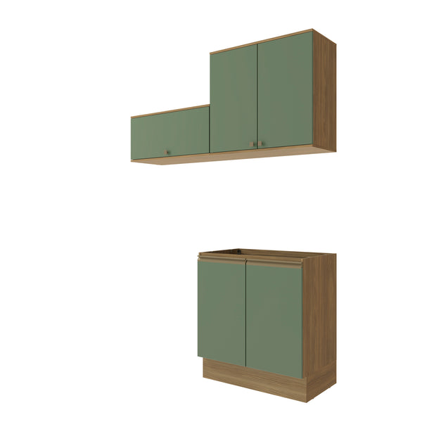 Lavadero Kappesberg 160cm MDF Con Aéreos Marrón y Verde