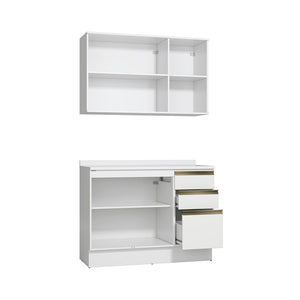 Alacena Cocina Kappesberg 120cm MDF 5 Puertas Blanco