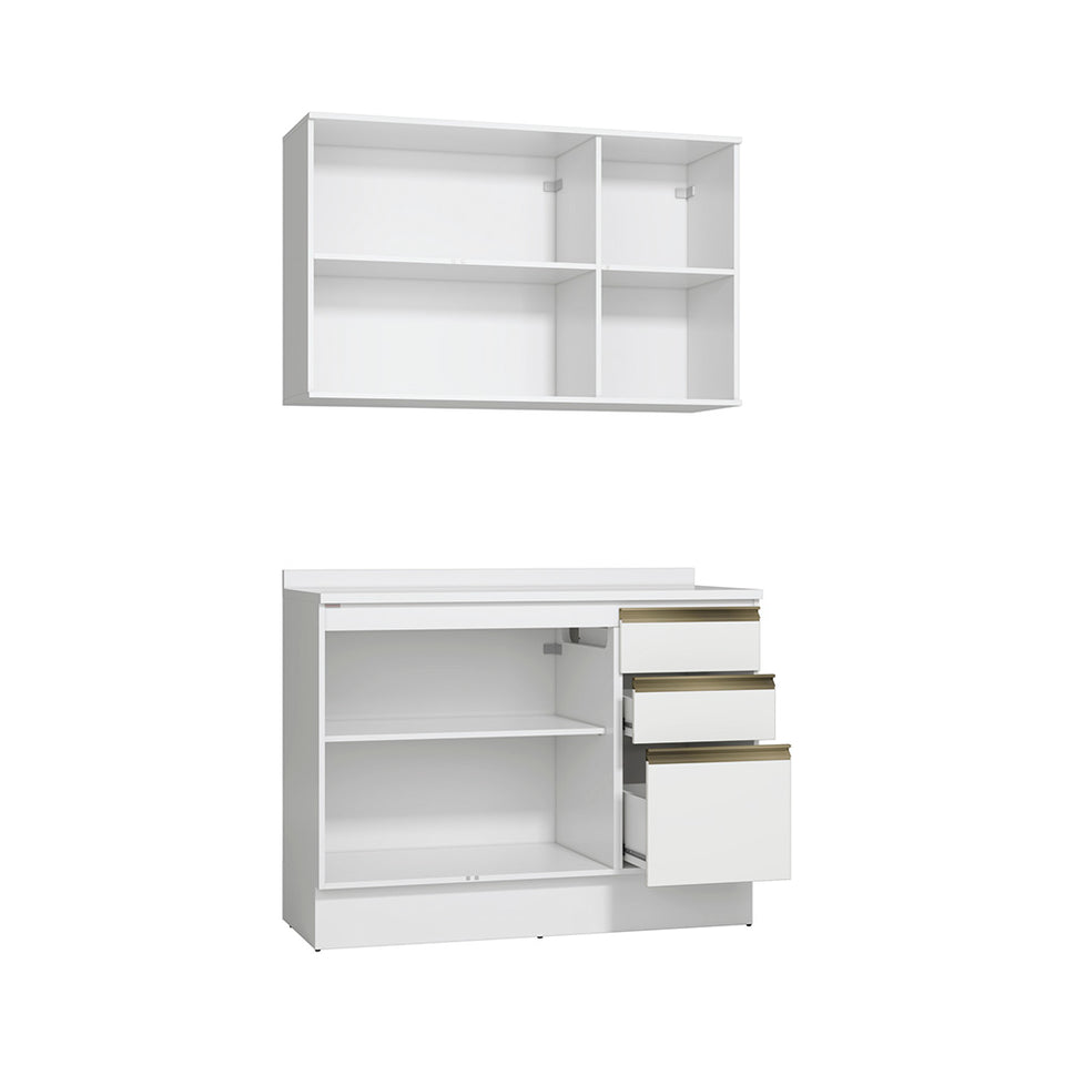 Alacena Cocina Kappesberg 120cm MDF 5 Puertas Blanco