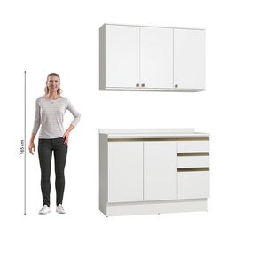 Alacena Cocina Kappesberg 120cm MDF 5 Puertas Blanco
