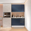 Alacena Cocina Kappesberg 120cm MDF 5 Puertas Blanco y Azul