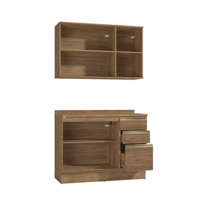 Alacena Cocina Kappesberg 120cm MDF 5 Puertas Marrón