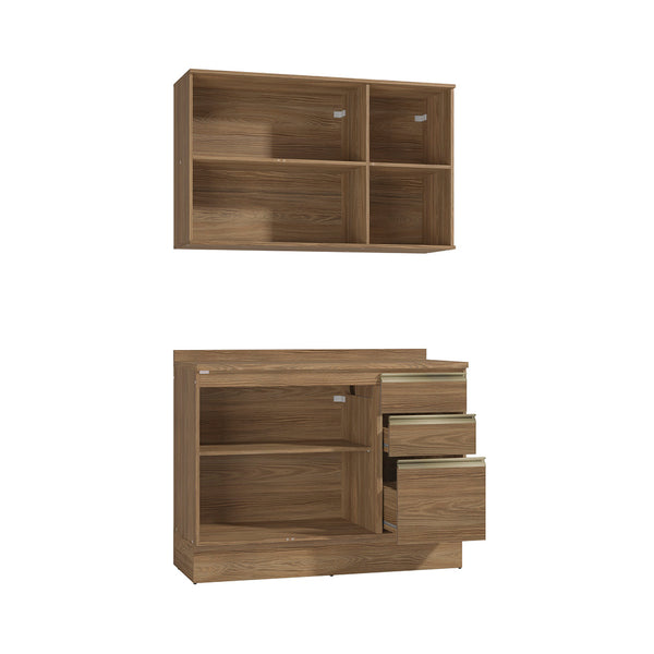 Alacena Cocina Kappesberg 120cm MDF 5 Puertas Marrón