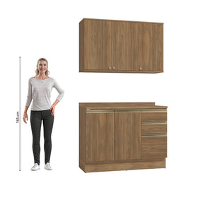 Alacena Cocina Kappesberg 120cm MDF 5 Puertas Marrón