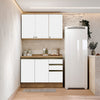 Alacena Cocina Kappesberg 120cm MDF 5 Puertas Marrón/Blanco