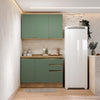 Alacena Cocina Kappesberg 120cm MDF 5 Puertas Marrón/Verde