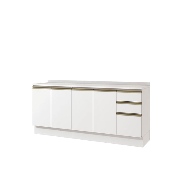 Bajo Mesada 200cm MDF 3 Cajones Kappesberg Blanco