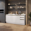 Bajo Mesada 200cm MDF 3 Cajones Kappesberg Blanco