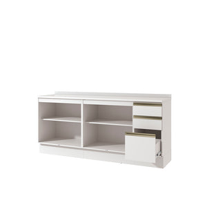 Bajo Mesada 200cm MDF 3 Cajones Kappesberg Blanco