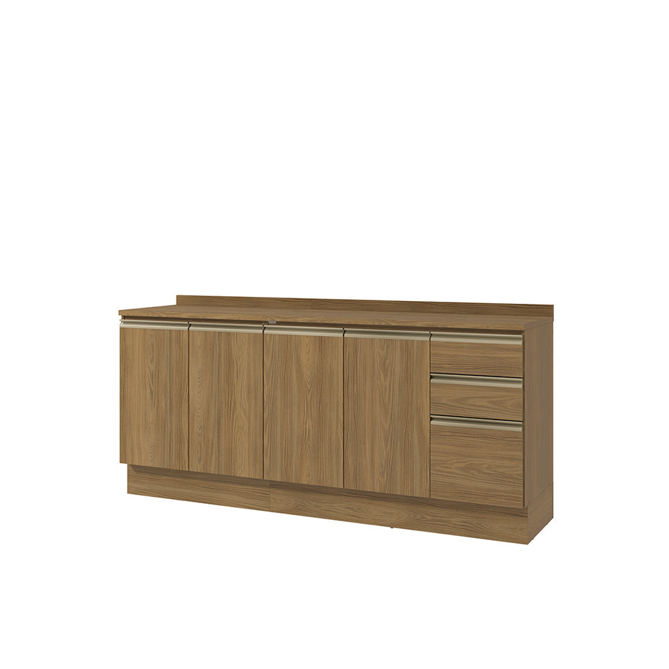 Bajo Mesada 200cm MDF 3 Cajones Kappesberg Marrón
