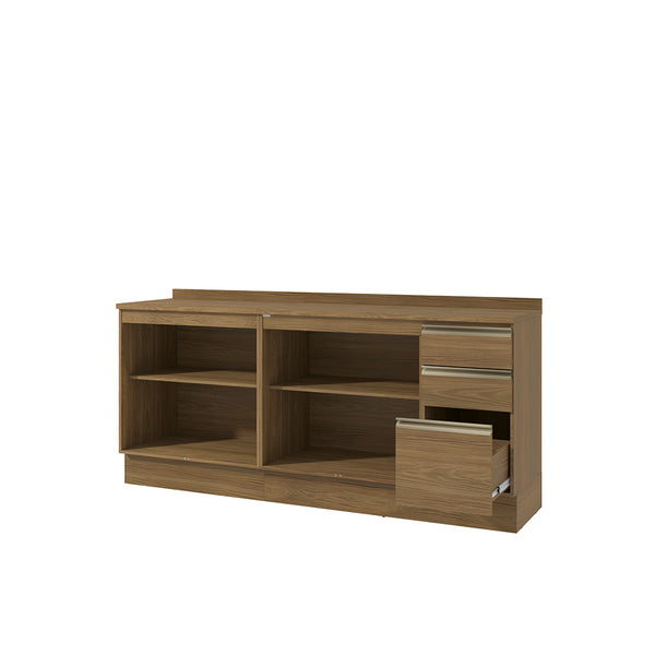Bajo Mesada 200cm MDF 3 Cajones Kappesberg Marrón
