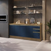 Bajo Mesada 200cm MDF 3 Cajones Kappesberg Marrón/Azul