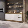 Bajo Mesada 200cm MDF 3 Cajones Kappesberg Marrón/Blanco