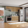 Cocina Completa 280cm MDF 3 Cajones Kappesberg Blanco/Marrón