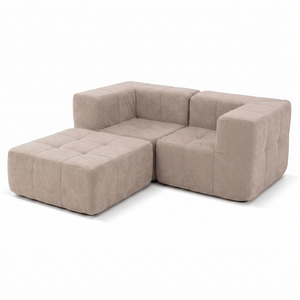 Sofá Modular 3 Piezas 172cm Bouclé Kappesberg Capuccino