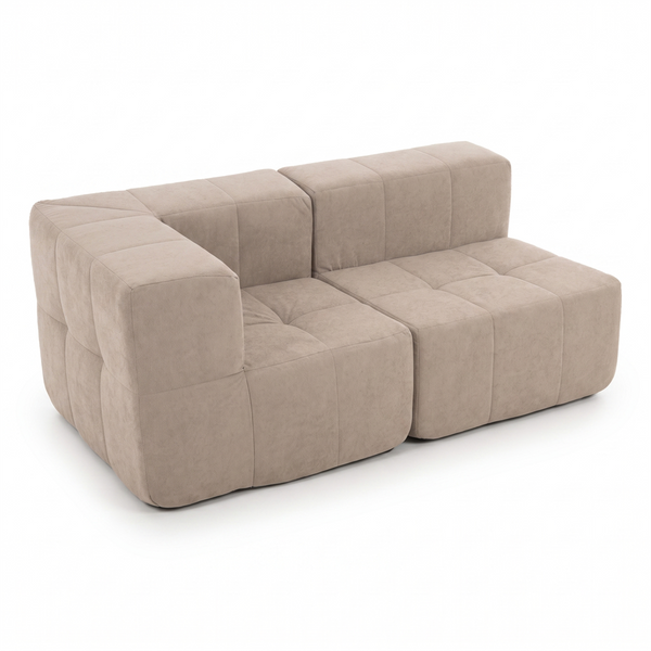 Sofá Modular 2 Piezas 170cm Bouclé Kappesberg Capuccino