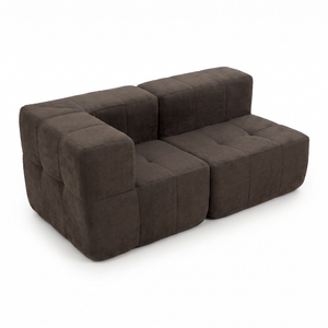 Sofá Modular 2 Piezas 170cm Bouclé Kappesberg Chocolate