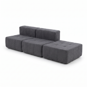 Sofá Modular 3 Piezas 258cm Kappesberg Azul Titanio