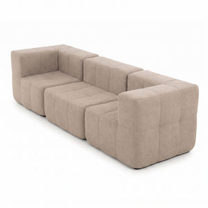 Sofá Modular 3 Piezas 256cm Bouclé Kappesberg Capuccino