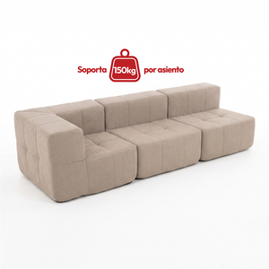 Sofá Modular 3 Piezas 256cm Kappesberg Capuccino