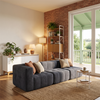 Sofá Modular 3 Piezas 256cm Kappesberg Azul Titanio