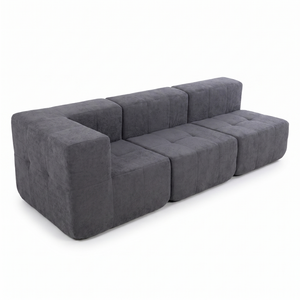 Sofá Modular 3 Piezas 256cm Kappesberg Azul Titanio