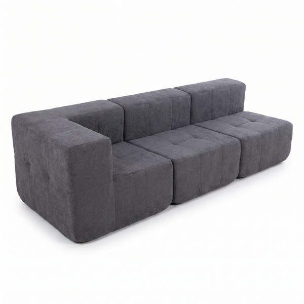 Sofá Modular 3 Piezas 256cm Kappesberg Azul Titanio