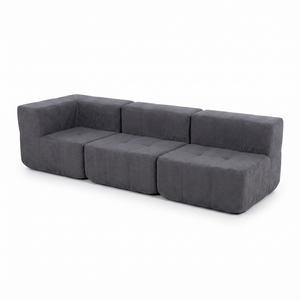 Sofá Modular 3 Piezas 256cm Kappesberg Azul Titanio
