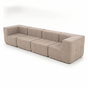 Sofá Modular 4 Piezas 340cm Bouclé Kappesberg Capuccino