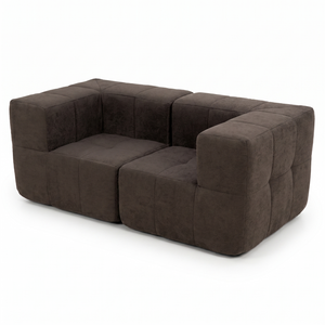 Sofá Modular 2 Piezas 172cm Bouclé Kappesberg Chocolate