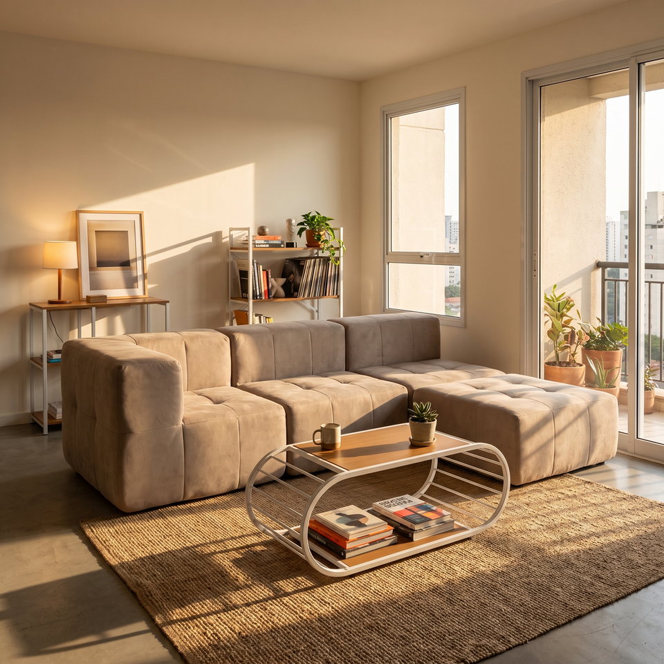 Sofá Modular 4 Piezas 340cm Kappesberg Capuccino