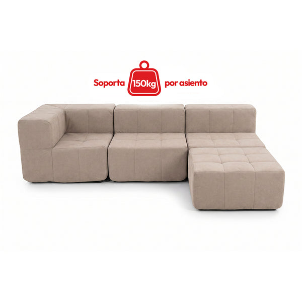 Sofá Modular 4 Piezas 340cm Kappesberg Capuccino