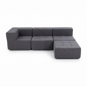Sofá Modular 4 Piezas 340cm Kappesberg Azul Titanio