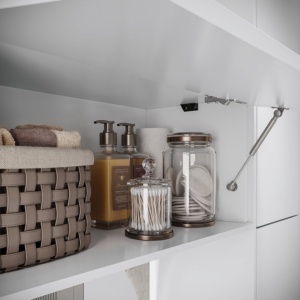 Vanitory Baño Kappesberg 116cm MDF Con Aéreos Blanco