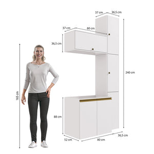 Vanitory Baño Kappesberg 116cm MDF Con Aéreos Blanco